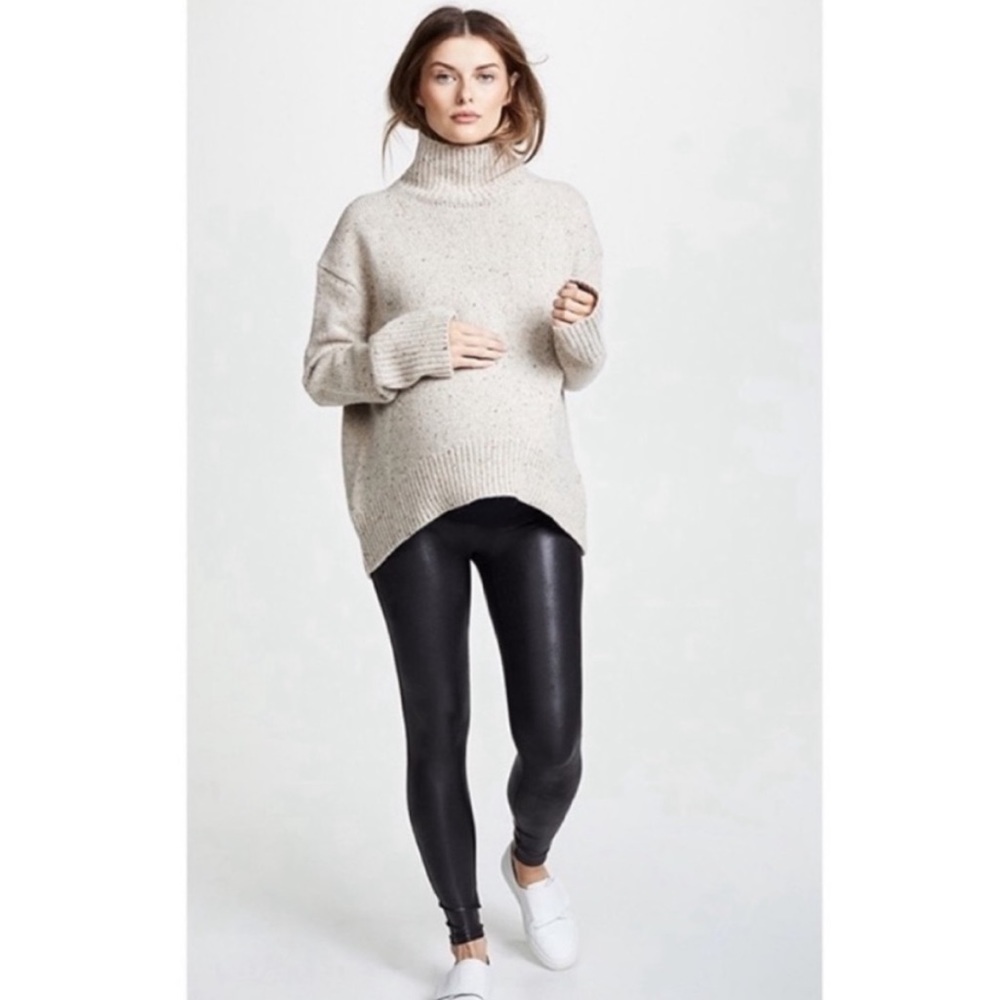 Spanx Mama Faux Leather Maternity Leggings